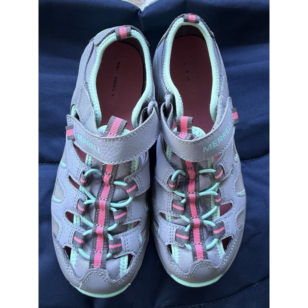 Merrell Select Grip Waterproof Girl's Hydro H20 Hiking Sandals 5 Water Gray